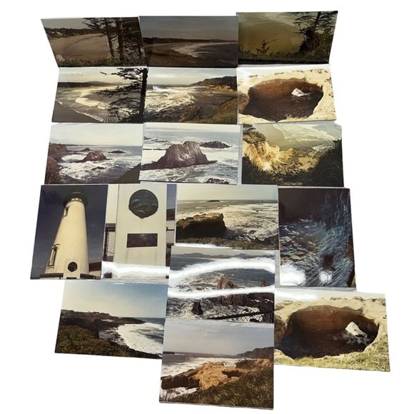 Oregon Coast Found Photos Lot of 17 Vintage Snapshots 1994 Lighthouse Ocean - Picture 1 of 9